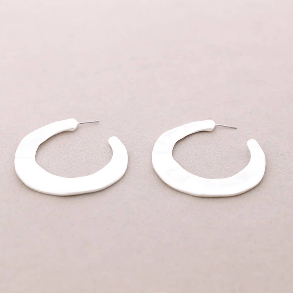 Pendientes Aro Plano Metal: Dorado