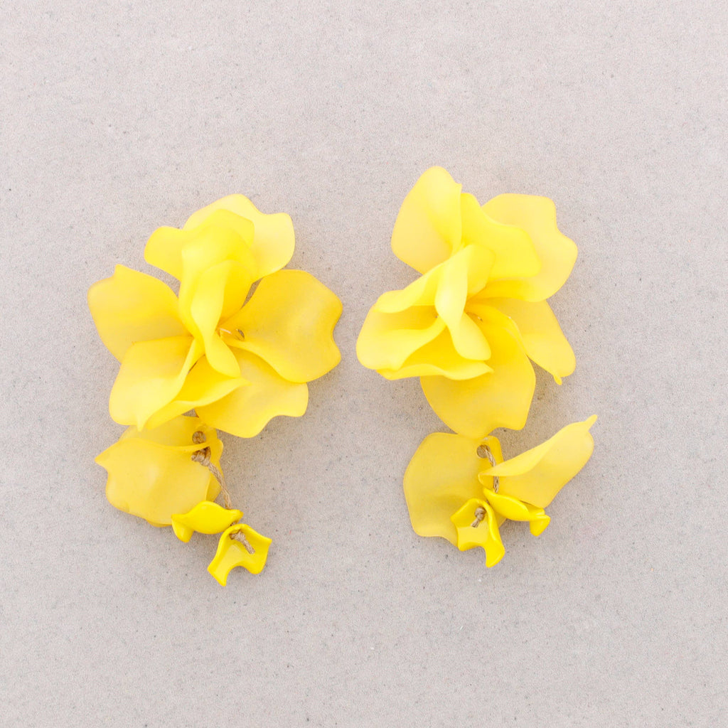 Pendientes Petalos Resina: Multicolor