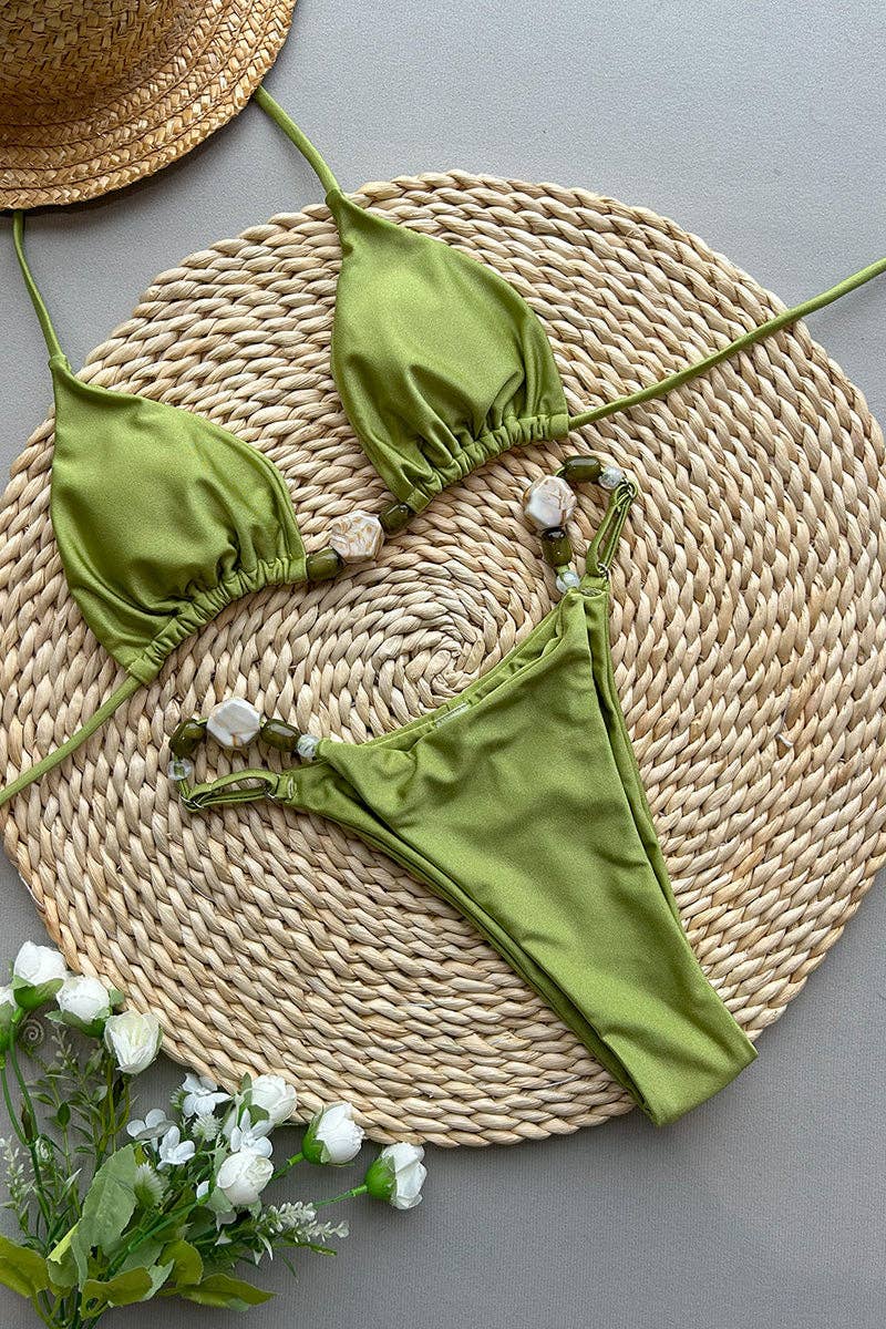 Conjunto de Bikini Chic con Detalles Elegantes: GREEN / M