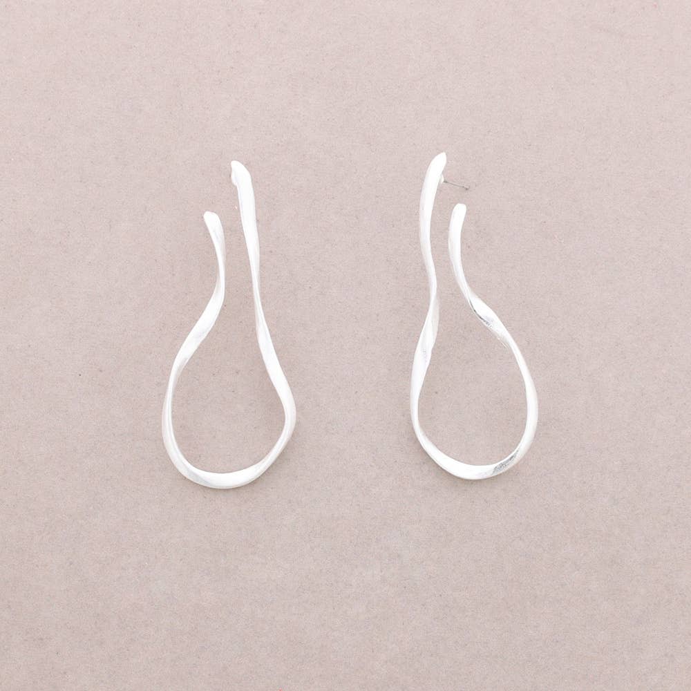 Pendientes Aro Irregular Metal: Dorado