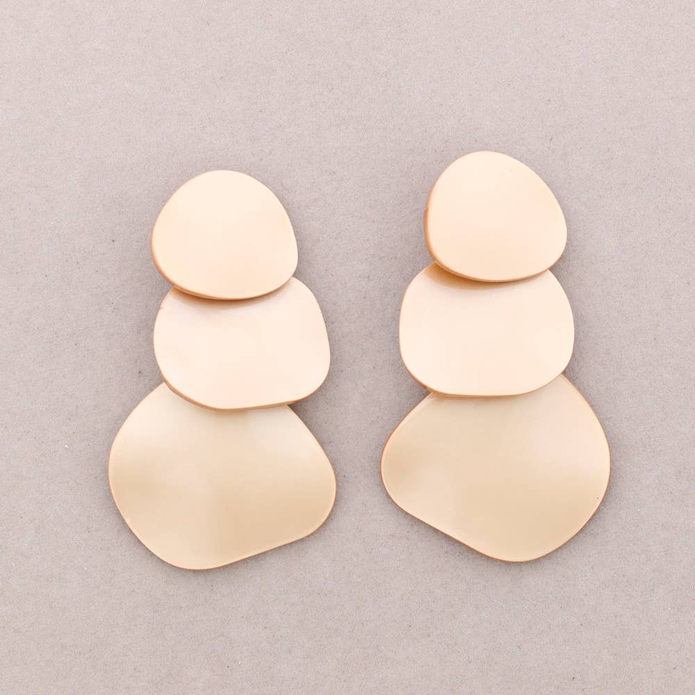 Pendientes Cuentas Resina: Teja