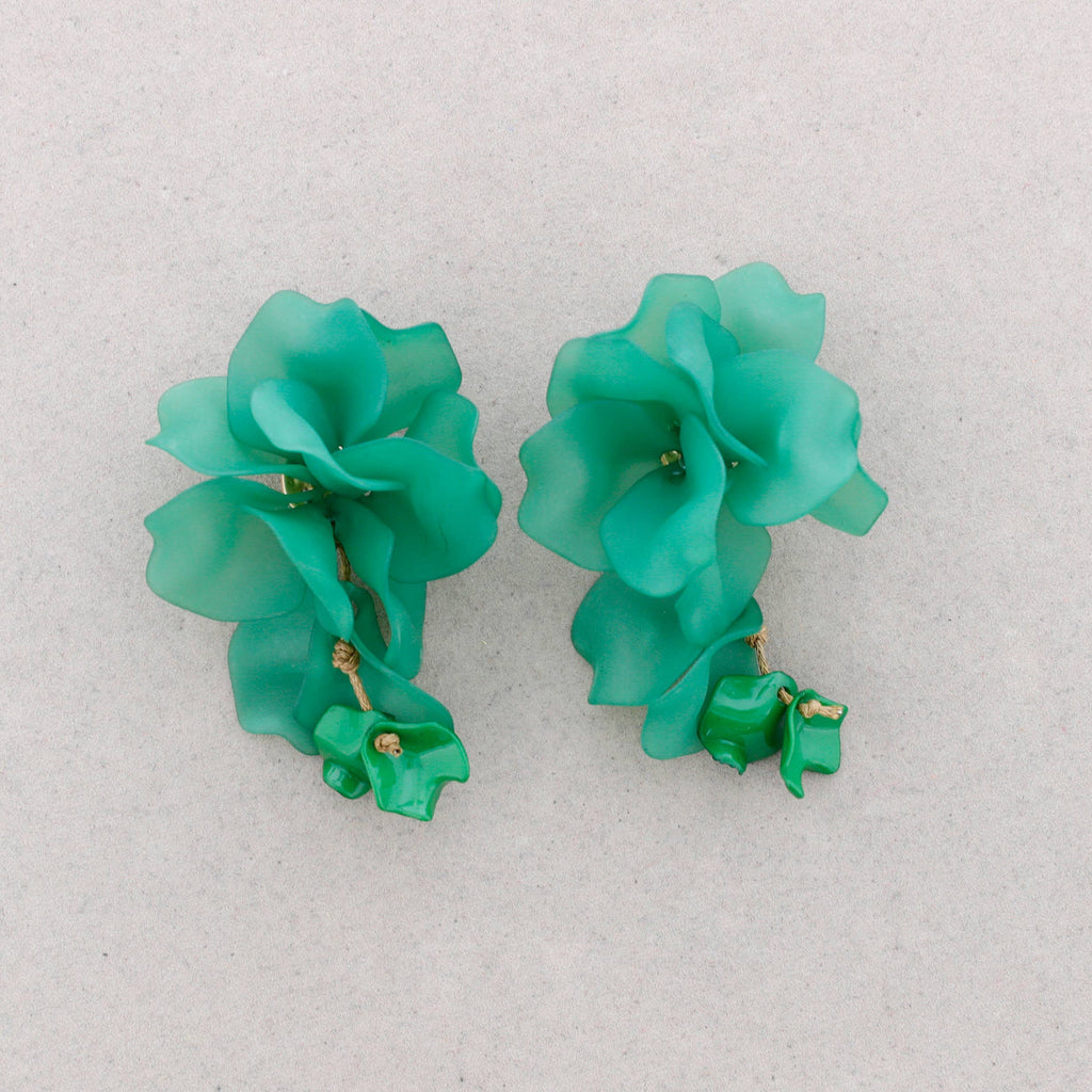 Pendientes Petalos Resina: Rosa