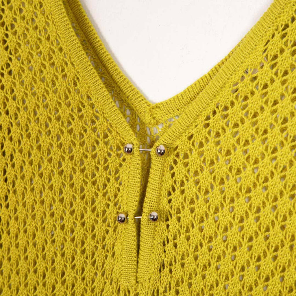 Vestido maxi de croché: Verde / S
