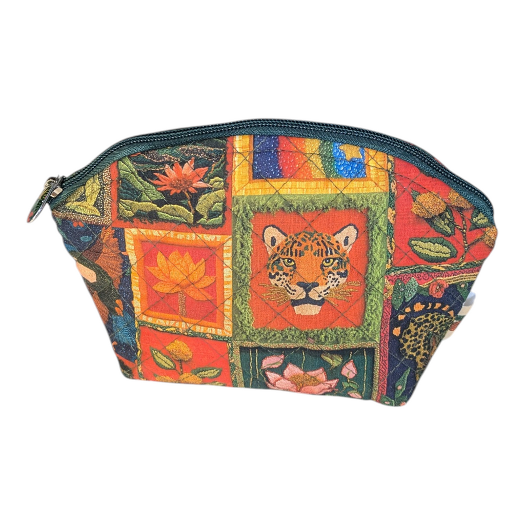 Neceser Ritual Tropical - Neceser Pequeño de Viaje Acolchado Matelassé con Interior Impermeable