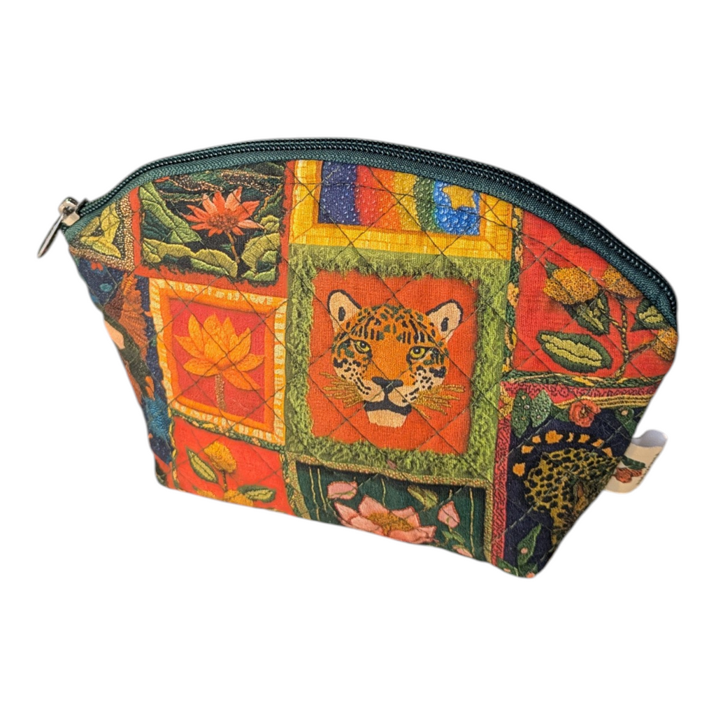 Neceser Ritual Tropical - Neceser Pequeño de Viaje Acolchado Matelassé con Interior Impermeable