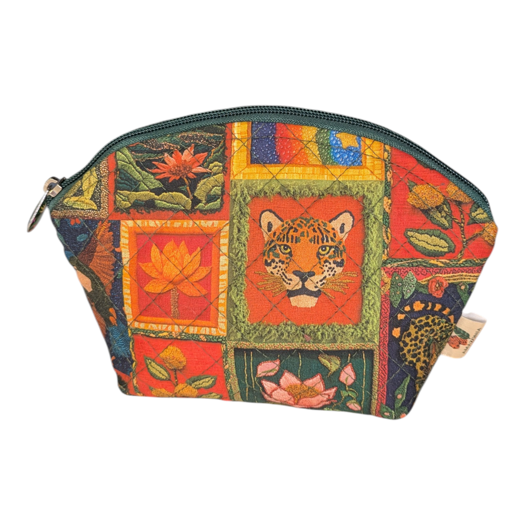 Neceser Ritual Tropical - Neceser Pequeño de Viaje Acolchado Matelassé con Interior Impermeable