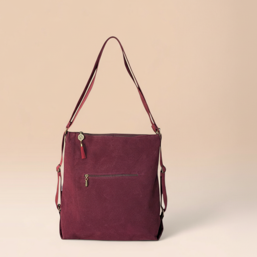 Ester Urban Bag - Bolso de Gamuza Convertible en Mochila