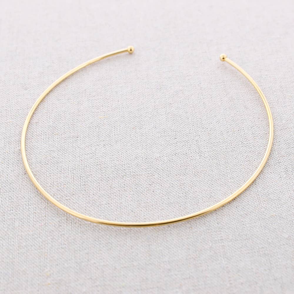 Gargantilla Acero Ajustable: Dorado