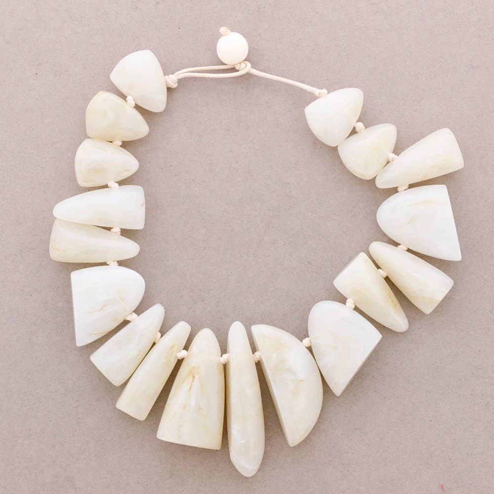 Gargantilla Cuentas Irregulares Resina (A): Leopardo