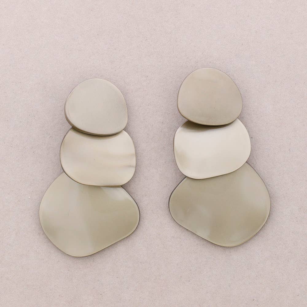 Pendientes Cuentas Resina: Teja